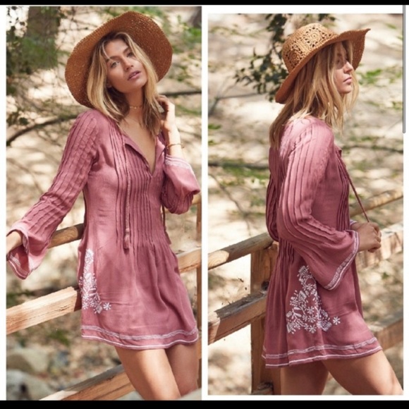 Tularosa Embroidered Boho Dress Women Size Medium - Picture 11 of 16